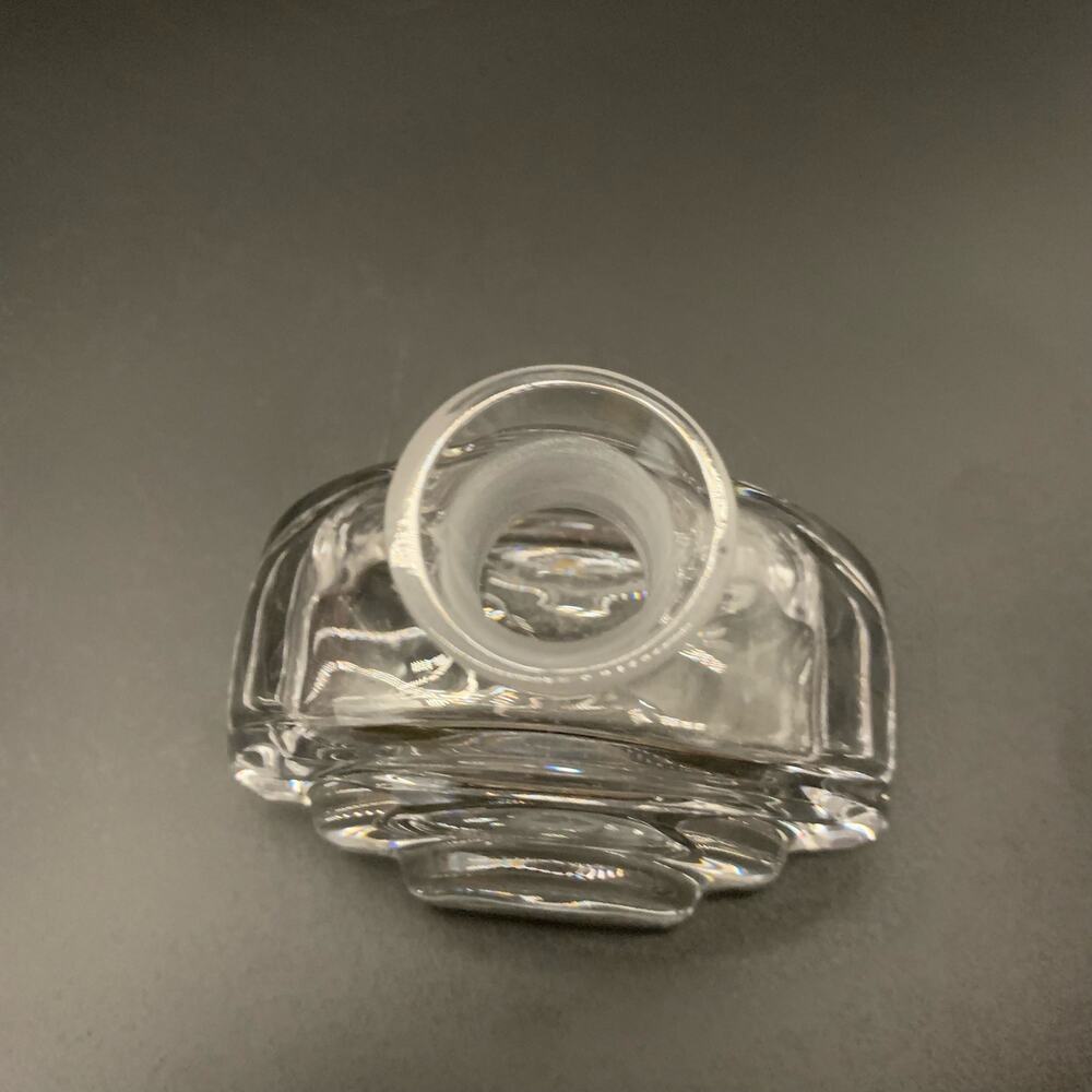 Collezione Glass Line Italy Art Deco Style Genuine Lead Crystal Bottle Pink Lid - Picture 7 of 11